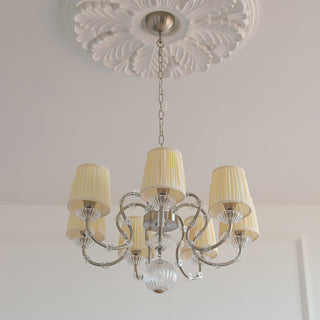 Valerine Pleated Scroll Chandelier