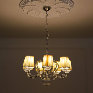 Valerine Pleated Scroll Chandelier