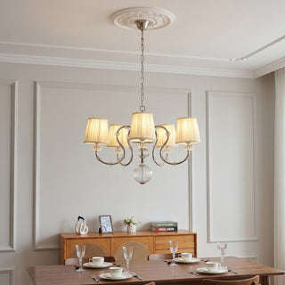 Valerine Pleated Scroll Chandelier