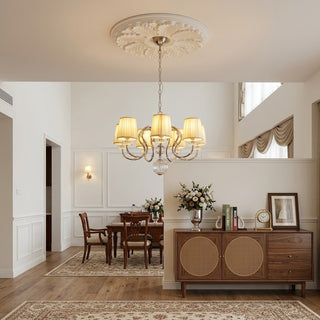 Valerine Pleated Scroll Chandelier