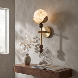 Varelian Orb Alabaster Wall Sconce