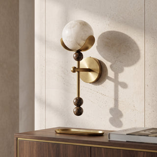 Varelian Orb Alabaster Wall Sconce