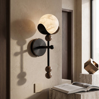 Varelian Orb Alabaster Wall Sconce