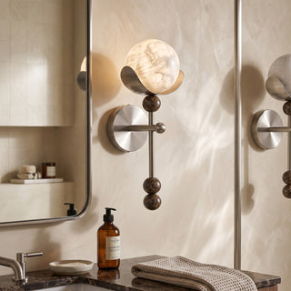 Varelian Orb Alabaster Wall Sconce
