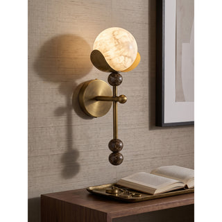 Varelian Orb Alabaster Wall Sconce