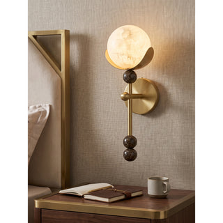 Varelian Orb Alabaster Wall Sconce