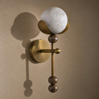 Varelian Orb Alabaster Wall Sconce