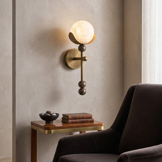 Varelian Orb Alabaster Wall Sconce