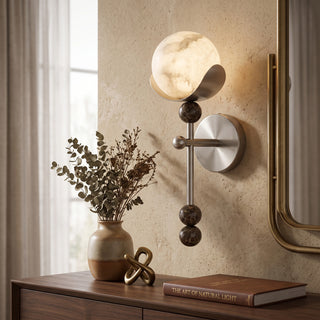 Varelian Orb Alabaster Wall Sconce