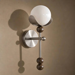 Satin Nickel & Brown & White