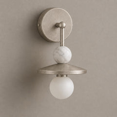 Satin Nickel & White