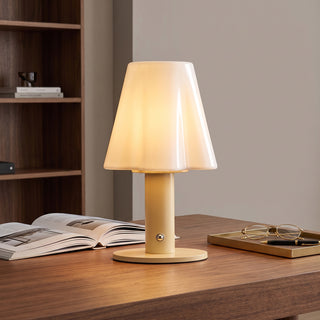 Pippa Fluted Glass Table Lamp (Built-in Battery)