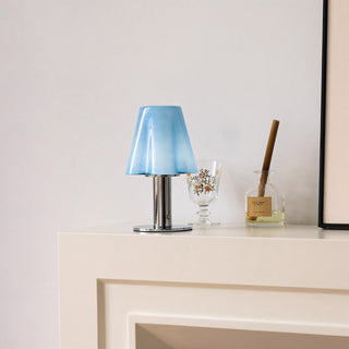 Pippa Fluted Glass Table Lamp (Built-in Battery)