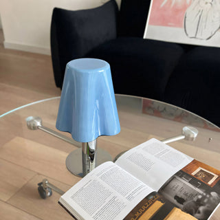 Pippa Fluted Glass Table Lamp (Built-in Battery)