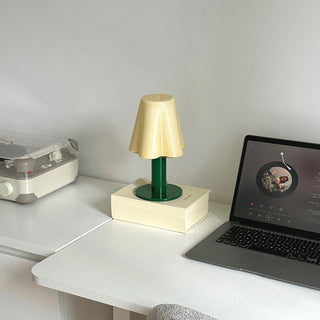 Pippa Fluted Glass Table Lamp (Built-in Battery)