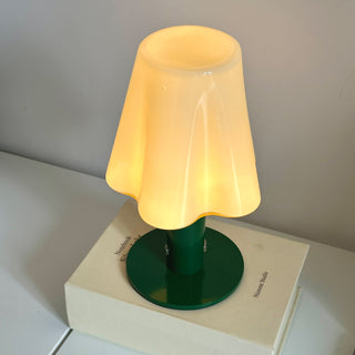 Pippa Fluted Glass Table Lamp (Built-in Battery)