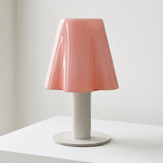Pippa Fluted Glass Table Lamp (Built-in Battery)
