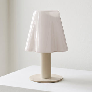 Pippa Fluted Glass Table Lamp (Built-in Battery)