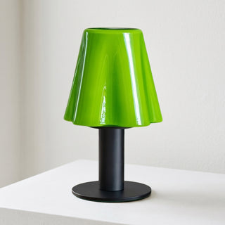Pippa Fluted Glass Table Lamp (Built-in Battery)