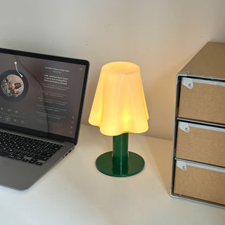 Pippa Fluted Glass Table Lamp (Built-in Battery)
