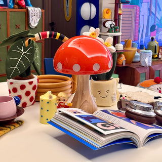 Polka Dot Mushroom Table Lamp
