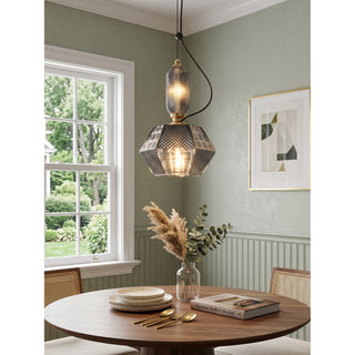 Prisma Smoked Glass Pendant Light