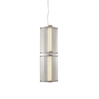 Quadrant Fluted Glass Pendant Lamp