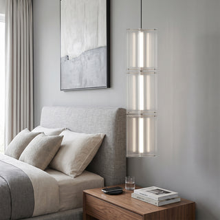 Quadrant Fluted Glass Pendant Lamp