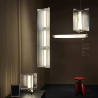 Quadrant Fluted Glass Pendant Lamp