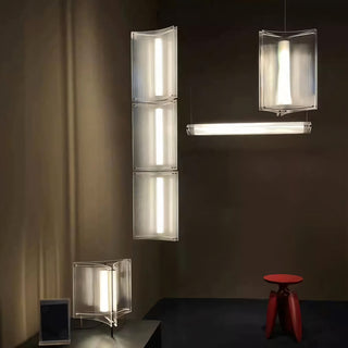Quadrant Fluted Glass Pendant Lamp