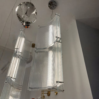 Quadrant Fluted Glass Pendant Lamp