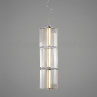 Quadrant Fluted Glass Pendant Lamp