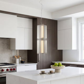 Quadrant Fluted Glass Pendant Lamp