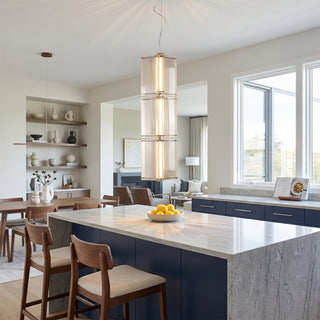 Quadrant Fluted Glass Pendant Lamp