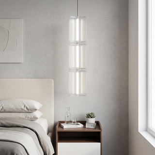 Quadrant Fluted Glass Pendant Lamp