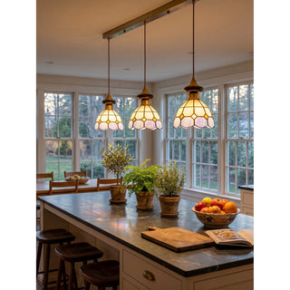 Ramona 3-Light Linear Stained Glass Pendant