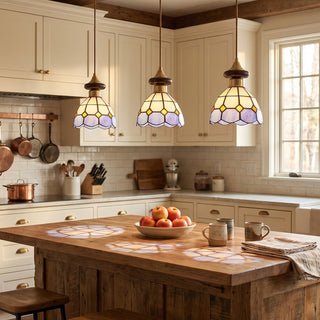 Ramona 3-Light Linear Stained Glass Pendant