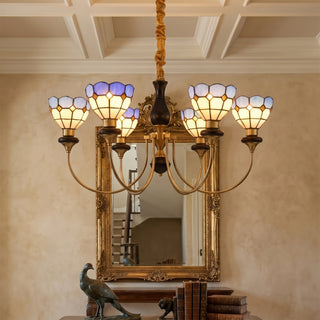 Ramona Stained Glass Chandelier