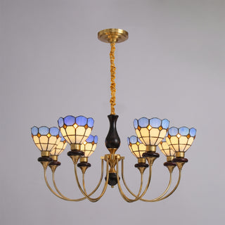 Ramona Stained Glass Chandelier
