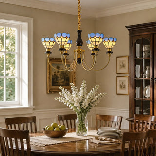 Ramona Stained Glass Chandelier