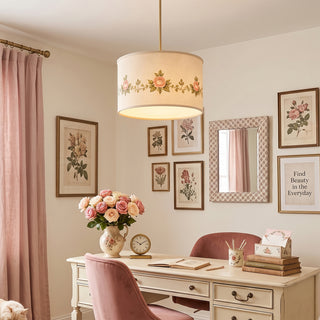 Rosalind Floral Fabric Pendant Lamp