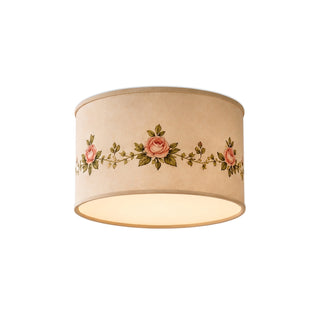 Rosalind Floral Fabric Semi-Flush Mount