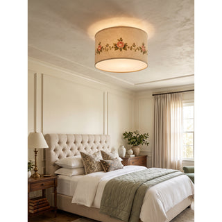 Rosalind Floral Fabric Semi-Flush Mount