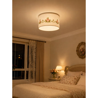 Rosalind Floral Fabric Semi-Flush Mount