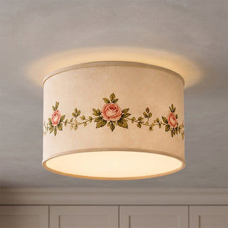 Rosalind Floral Fabric Semi-Flush Mount