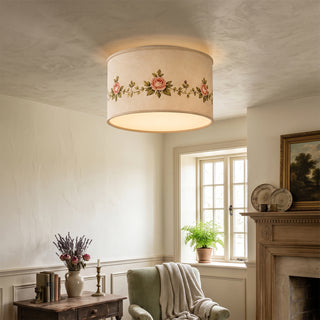 Rosalind Floral Fabric Semi-Flush Mount
