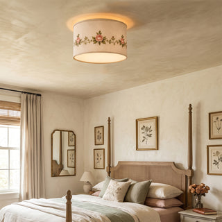 Rosalind Floral Fabric Semi-Flush Mount