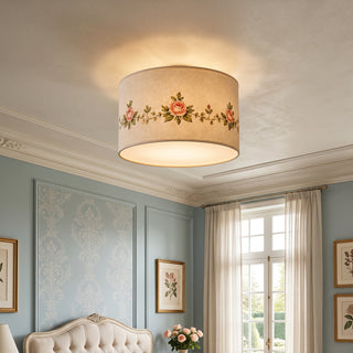Rosalind Floral Fabric Semi-Flush Mount