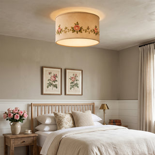 Rosalind Floral Fabric Semi-Flush Mount