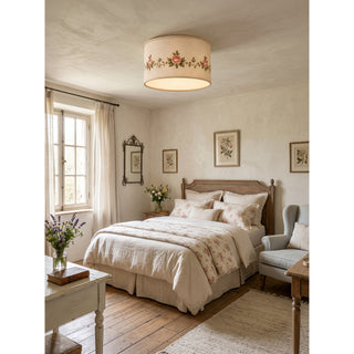 Rosalind Floral Fabric Semi-Flush Mount